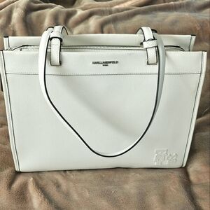 Karl Lagerfeld White Tote Bag NWOT